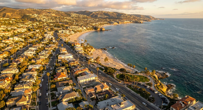 Laguna Beach coastal village and ocean views