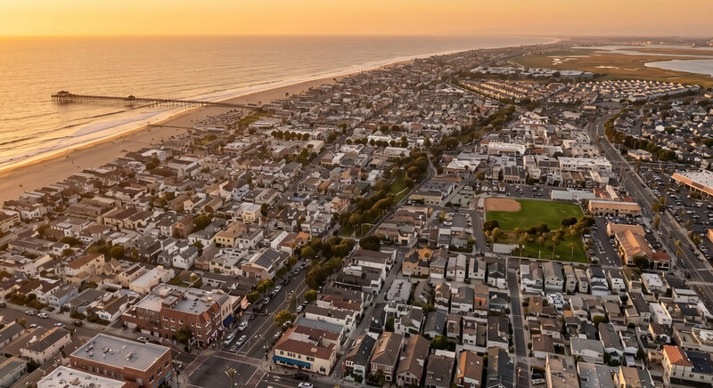 Seal Beach bungalow neighborhood and coastal streets